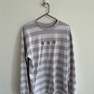 A.Lab Stripped Daisies Long Sleeve Shirt